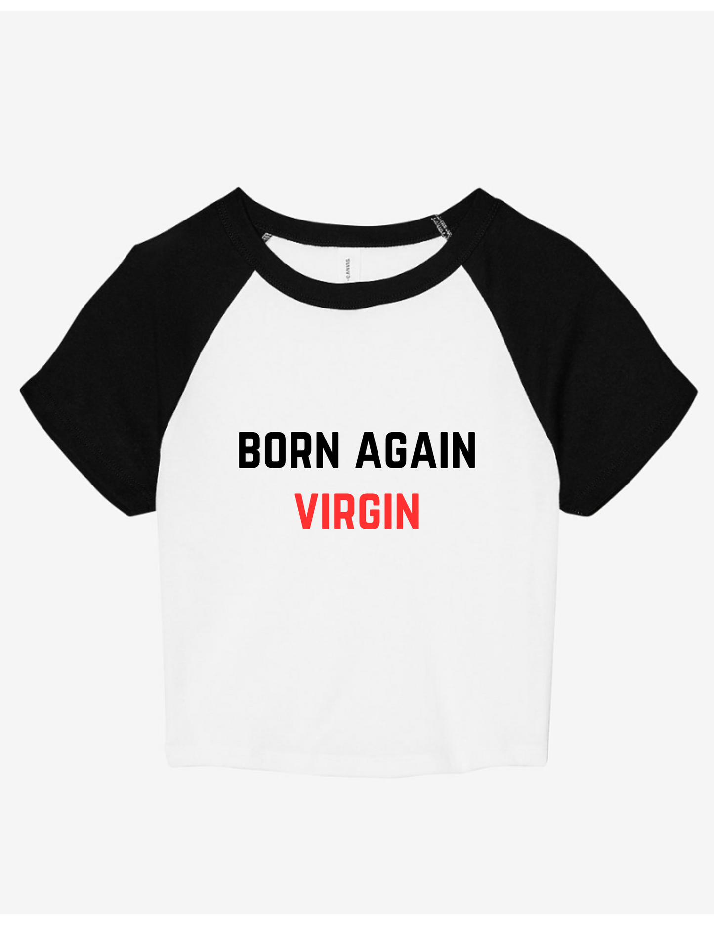 Black and White Raglan Baby Tee