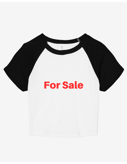 Black and White Raglan Baby Tee